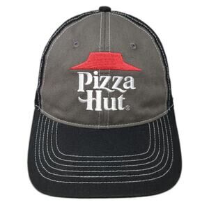 Pizza Hut Baseball Cap Black One Size Hat Mesh Back Embroidered Logo Contrast
